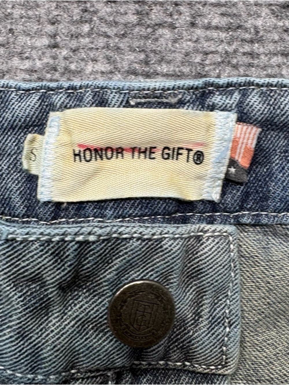 Honor the Gift Jeans Mens S 26x30 Blue Straight Double Knee Utility Button Fly - Picture 4 of 13